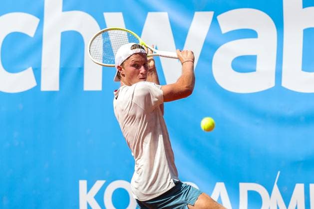 Pictured: Max Schoenhaus (GER), Max Schoenhaus (GER) vs. Daniel Masur (GER), ATP Challenger Schwaben Open, Men s Singles, Tennis, Round of 16, August 26, 2026, Augsburg, Bavaria, Germany Copyright: xkolbert-press ChristianxKolbertx