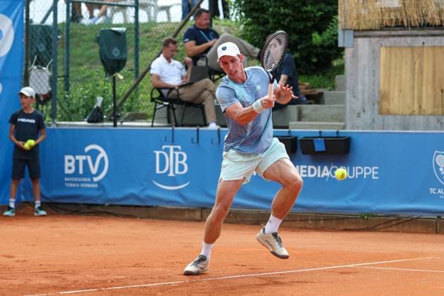 Pictured: Kai Wehnelt (GER) and Facundo Mena (ARG) vs. Kai Wehnelt (GER), ATP Challenger Schwaben Open, Men s Singles, Tennis, Round of 16, August 26, 2026, Augsburg, Bavaria, Germany Copyright: xkolbert-press ChristianxKolbertx