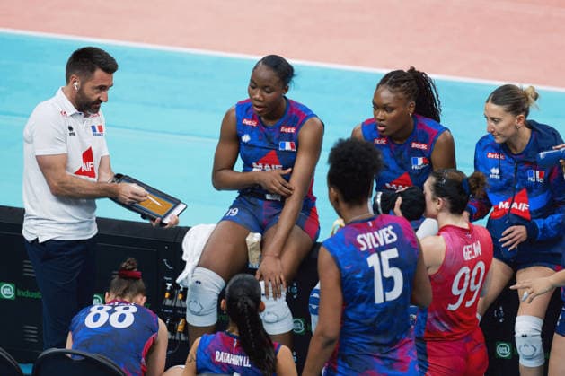 August 26, 2026: Head coach Cesar Hernandez of France during the CEV EuroVolley 2026 group stage volleyball match between France and Italy on August 26, 2026 in Gothenburg. Photo by Mathias Bergeld, BILDBYRAN, code MB MB1407. volleyball, CEV EuroVolley 2026, European Volleyball Championship, France, Italy, Day 6, women s, France, Italy Copyright: MATHIASxBERGELD BB260826MB021