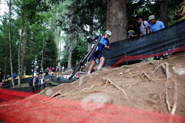2026 UCI Mountain Bike World Championships Picture by Ed Sykes SWpix.com - 26 08 2026 - Cycling - 2026 UCI Mountain Bike World Championships - Val di Sole, Trentino, Italy - Mixed Team Relay (XCR) - Martina Berta (Italy) Copyright: x xSWpix.comx(t axPhotographyxHubxLtd)xEdxSykes SWpix.comx SWP-3030-19585