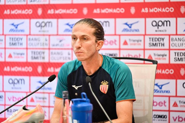 press conference, PK, Pressekonferenz AS Monaco - Monaco Coach Filipe Luis attends a press conference of AS Monaco Football Club before the Europa League Conference match against Polish team Gornik Zabrze taken place in Stade Louis II on August 27, in AS Monaco training center in La Turbie, France on August 26, 2026. Photo by Laurent Coust ABACAPRESS.COM LA TURBIE Monaco  Copyright: xCoustxLaurent ABACAx