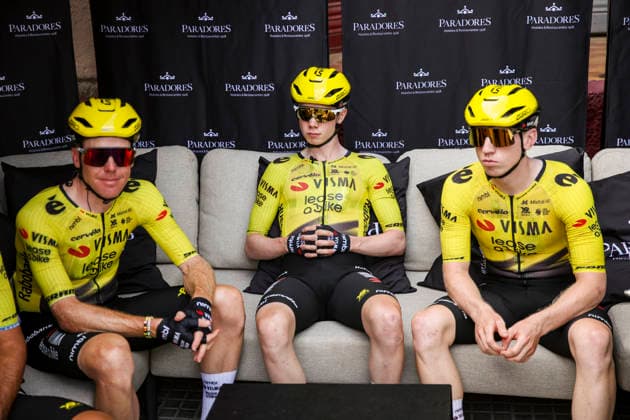 La Vuelta A Espana - Stage 5 From Falset To Roquetes Team Visma Lease a Bike, Cervelo bikes, team during the La Vuelta Espana 2026 from Monaco to Granada, Stage 5 from Falset to Roquetes of 173km in Catalonia, on 26th of August, 2026 in Spain. Falset Spain  Copyright: xXavierxBonillax originalFilename:bonilla-lavuelta260826_npDBi.jpg