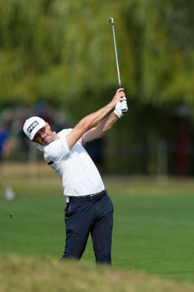SUTTON COLDFIELD, ENGLAND - AUG 26: Joel Girrbach (CHE) plays from the eighth fairway during the Pro-Am at the 2026 Husqvarna British Masters at The Belfry, Sutton Coalfield on August 26, 2026 in Warwickshire, England The 2026 Husqvarna British Masters