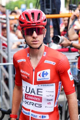 La Vuelta A Espana - Stage 5 From Falset To Roquetes 11 Tadej Pgacar of UAE Team Emirates - XRG weating the leader red jersey during the La Vuelta Espana 2026 from Monaco to Granada, Stage 5 from Falset to Roquetes of 173km in Catalonia, on 26th of August, 2026 in Spain. Falset Spain  Copyright: xXavierxBonillax originalFilename:bonilla-lavuelta260826_npNx7.jpg