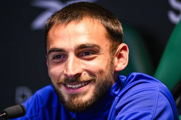 Gent s Matties Volckaert pictured during a press conference, PK, Pressekonferenz of Belgian soccer team KAA Gent, Wednesday 26 August 2026 in Edinburgh, in preparations of the return leg of the play-off round for the UEFA Conference League league phase, against Scottish team Hibernian FC. TOMxGOYVAERT  x184421602x