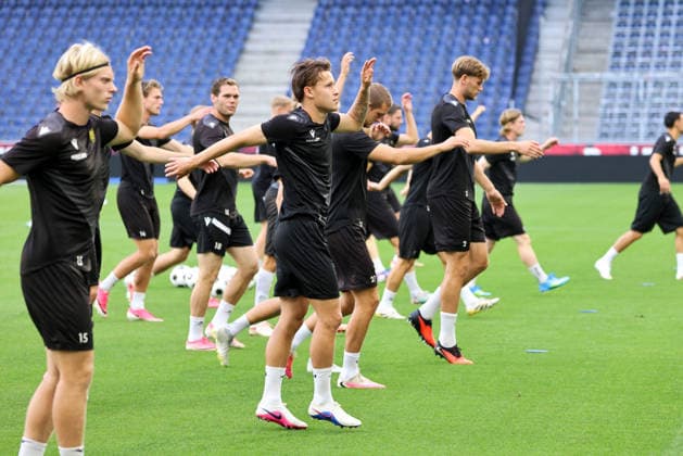 Football, Europa League qualifiers, Red Bull Salzburg, training