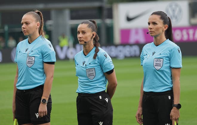 Referee Luliana Demetrescu, Romanian Women s Soccer, 2026–2027 Season, Women s Champions League Qualifying Round 3, VfL Wolfsburg vs. Inter Milan