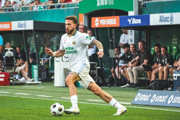 Soccer Austria UEFA Conference League 2026–2027 Playoffs Second Leg, August 26, 2026 SK Rapid Vienna, Austria vs. Heart of Midlothian FC (Hearts), Scotland Weststadion, Vienna, Austria Jannes Horn, SK Rapid Vienna Copyright: xLukasxBierederx
