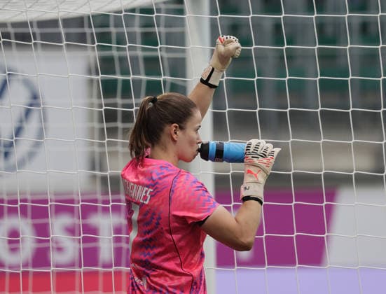 Stina Johannes Celebrates a Goal, VfL Wolfsburg Soccer, Women s, 2026–2027 Season, Women s Champions League Qualifying Round 3, VfL Wolfsburg vs. Inter Milan