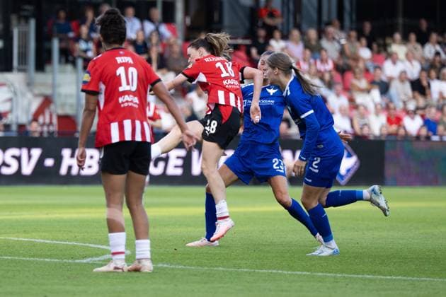 EINDHOVEN , 26-08-2026 , de Herdgang Stadium , Champions League women , knockout phase match 1 of 2 , season 2026 2027 , PSV - HB Koge , picture shows PSV women player Liz Rijsbergen PSV - HB Koge (women)  x206066914x Copyright: