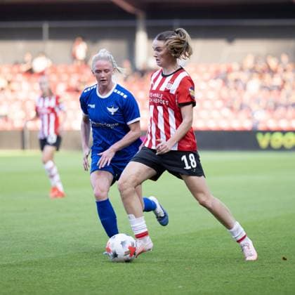 EINDHOVEN , 26-08-2026 , de Herdgang Stadium , Champions League women , knockout phase match 1 of 2 , season 2026 2027 , PSV - HB Koge , picture shows PSV women player Liz Rijsbergen PSV - HB Koge (women)  x206066915x Copyright: