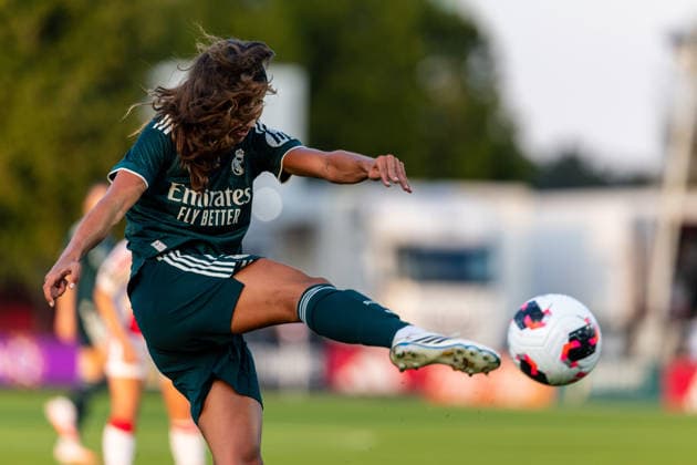 UEFA Women s Champions League: Ajax Vrouwen v Real Madrid Women AMSTERDAM, NETHERLANDS - AUGUST 26: Andreia Jacinto of Real Madrid during the UEFA Women s Champions League match between Ajax Vrouwen and Real Madrid Women at Sportpark De Toekomst on August 26, 2026 in Amsterdam, Netherlands. Amsterdam Sportpark De Toekomst Netherlands Content not available for redistribution in The Netherlands directly or indirectly through any third parties. Copyright: xMarcelxvanxPlateringenx