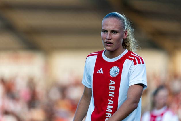 UEFA Women s Champions League: Ajax Vrouwen v Real Madrid Women AMSTERDAM, NETHERLANDS - AUGUST 26: Xanne Kip of Ajax during the UEFA Women s Champions League match between Ajax Vrouwen and Real Madrid Women at Sportpark De Toekomst on August 26, 2026 in Amsterdam, Netherlands. Amsterdam Sportpark De Toekomst Netherlands Content not available for redistribution in The Netherlands directly or indirectly through any third parties. Copyright: xMarcelxvanxPlateringenx