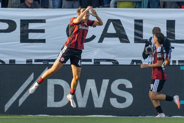 UWCL Qualifying: Eintracht Frankfurt vs. Paris Saint-Germain, August 26, 2026. Larissa Mühlhaus (Eintracht Frankfurt, 47) scored the goal that made it 1–0. Eintracht Frankfurt vs. Paris Saint-Germain, Frankfurt, Stadion am Brentanobad, August 26, 2026 Copyright: xBEAUTIFULxSPORTS Gawlikx