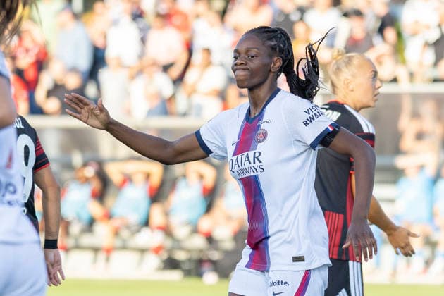 UWCL Qualifier: Eintracht Frankfurt vs. Paris Saint-Germain, August 26, 2026. Naomie Feller of Paris Saint-Germain (PSG) scored the goal that tied the game at 1–1, Eintracht Frankfurt vs. Paris Saint-Germain, Frankfurt, Stadion am Brentanobad, August 26, 2026 Copyright: xBEAUTIFULxSPORTS Gawlikx