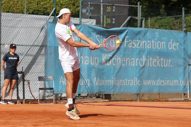 Pictured: Tom Bittner (GER), Alec Beckley (ZAF), Vasilios Caripi (ZAF) vs. Tom Bittner (GER), Noah Thurner (GER), ATP Challenger Schwaben Open, Men s Doubles, Tennis, Round of 16, August 26, 2026, Augsburg, Bavaria, Germany Copyright: xkolbert-press ChristianxKolbertx