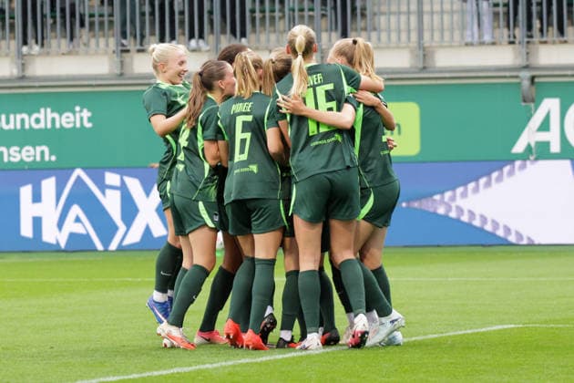 August 26, 2026, xgrfx, Soccer, UEFA WCL Qualifying Round 3, VfL Wolfsburg vs. Inter Milan, Camilla Küver scores the 2-0 goal for VfL Wolfsburg, Wolfsburg
