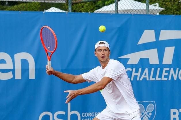 Pictured: Tom Bittner (GER), Alec Beckley (ZAF), Vasilios Caripi (ZAF) vs. Tom Bittner (GER), Noah Thurner (GER), ATP Challenger Schwaben Open, Men s Doubles, Tennis, Round of 16, August 26, 2026, Augsburg, Bavaria, Germany Copyright: xkolbert-press ChristianxKolbertx