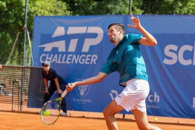 Pictured: Noah Thurner (GER), Alec Beckley (ZAF), Vasilios Caripi (ZAF) vs. Tom Bittner (GER); Noah Thurner (GER), ATP Challenger Schwaben Open, Men s Doubles, Tennis, Round of 16, August 26, 2026, Augsburg, Bavaria, Germany Copyright: xkolbert-press ChristianxKolbertx