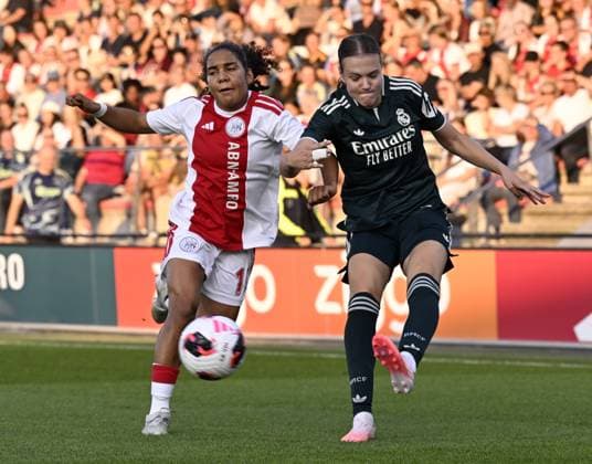 AMSTERDAM - (lr) during the Women s Champions League match, third qualifying round, between Ajax and Real Madrid at De Toekomst on 26 August 2026 in Amsterdam, the Netherlands. ANP UEFA Champions League vrouwen 2026 27 xVIxANPxSportx xGerritxvanxKeulenxIVx 566321066 originalFilename: 566321066.jpg