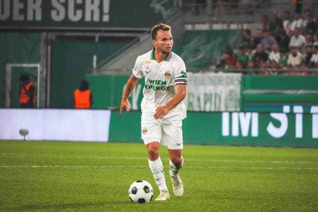 Soccer Austria UEFA Conference League 2026–2027 Playoffs Second Leg, August 26, 2026 SK Rapid Vienna, Austria vs. Heart of Midlothian FC (Hearts), Scotland Weststadion, Vienna, Austria Matthias Seidl SK Rapid Vienna Copyright: xLukasxBierederx