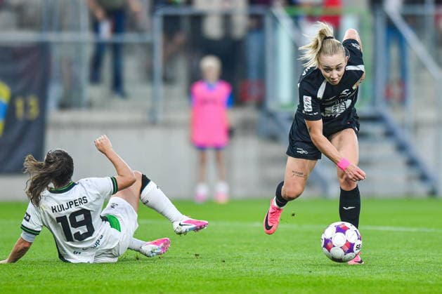 2026.08.26 Sosnowiec Pilka nozna kobiet UEFA Liga Mistrzyn Liga Mistrzow Sezon 2026 2027 Czarni Sosnowiec - Oud-Heverlee Leuven N z Jeslynn Kuijpers, Zofia Buszewska Foto Marcin Bulanda PressFocus 2026.08.26 Sosnowiec Football Women UEFA Champions League Qualifying Round Season 2026 2027 Czarni Sosnowiec - Oud-Heverlee Leuven Jeslynn Kuijpers, Zofia Buszewska Credit: Marcin Bulanda PressFocus NEWSPIX.PL --- newspix.pl 