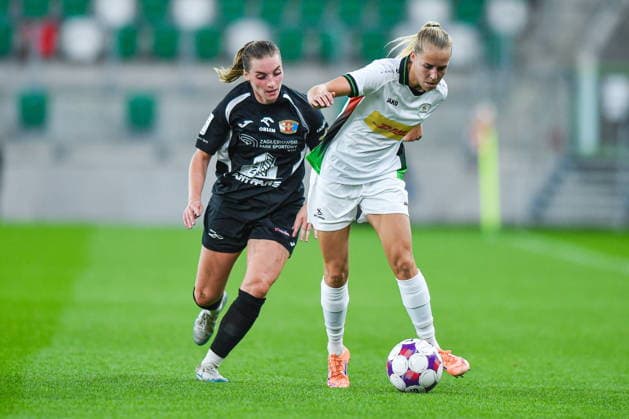 2026.08.26 Sosnowiec Pilka nozna kobiet UEFA Liga Mistrzyn Liga Mistrzow Sezon 2026 2027 Czarni Sosnowiec - Oud-Heverlee Leuven N z Luiza Kozielska, Saar Janssen Foto Marcin Bulanda PressFocus 2026.08.26 Sosnowiec Football Women UEFA Champions League Qualifying Round Season 2026 2027 Czarni Sosnowiec - Oud-Heverlee Leuven Luiza Kozielska, Saar Janssen Credit: Marcin Bulanda PressFocus NEWSPIX.PL --- newspix.pl 