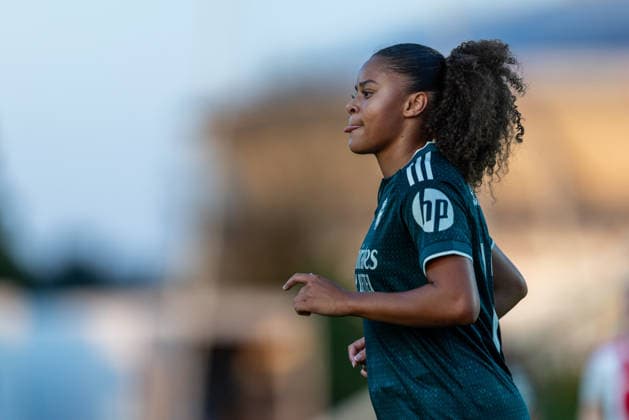 UEFA Women s Champions League: Ajax Vrouwen v Real Madrid Women AMSTERDAM, NETHERLANDS - AUGUST 26: Felicia Schröder of Real Madrid during the UEFA Women s Champions League match between Ajax Vrouwen and Real Madrid Women at Sportpark De Toekomst on August 26, 2026 in Amsterdam, Netherlands. Amsterdam Sportpark De Toekomst Netherlands Content not available for redistribution in The Netherlands directly or indirectly through any third parties. Copyright: xMarcelxvanxPlateringenx