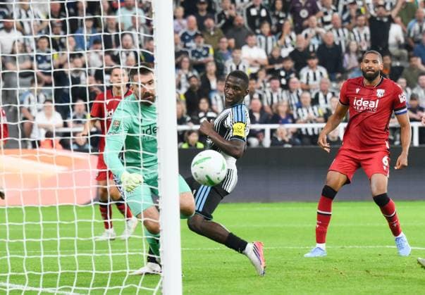 Bazoumana Toure of Newcastle United scores their first goal Newcastle United v West Bromwich Albion, EFL Carabao Cup, Second Round, Football, St James Park, Newcastle, UK - 26 Aug 2026Newcastle St James Park United Kingdom EDITORIAL USE ONLY No use with unauthorised audio, video, data, fixture lists, club league logos or live services. Online in-match use limited to 120 images, no video emulation. No use in betting, games or single club league player publications.  Copyright: xRichardxLee Shutterstockx 17115059am