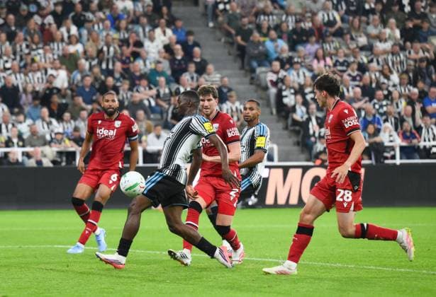Bazoumana Toure of Newcastle United scores their first goal Newcastle United v West Bromwich Albion, EFL Carabao Cup, Second Round, Football, St James Park, Newcastle, UK - 26 Aug 2026Newcastle St James Park United Kingdom EDITORIAL USE ONLY No use with unauthorised audio, video, data, fixture lists, club league logos or live services. Online in-match use limited to 120 images, no video emulation. No use in betting, games or single club league player publications.  Copyright: xRichardxLee Shutterstockx 17115059an