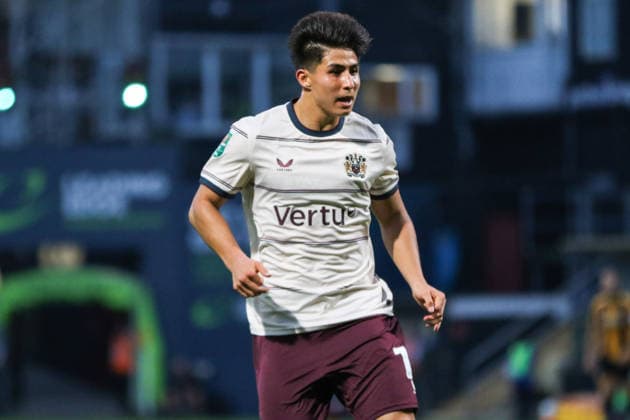 BRADFORD, ENGLAND - AUGUST 26: Dastan Satpayev of Burnley during the Carabao Cup match between Bradford City and Burnley at Valley Parade on August 26, 2026 in Bradford, England. Copyright: xSeanxChandlerx xSPPx Sportspressphoto_SPR216374