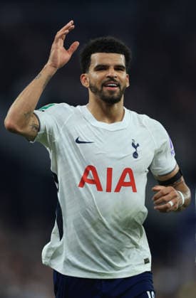 Tottenham Hotspur v Charlton Athletic - Carabao Cup Second Round Dominic Solanke of Tottenham Hotspur celebrates 2nd goal during the Carabao Cup Second Round match between Tottenham Hotspur and Charlton Athletic at Tottenham Hotspur Stadium on August 26, 2026 in London, England. WARNING! This Photograph May Only Be Used For Newspaper And Or Magazine Editorial Purposes. May Not Be Used For Publications Involving 1 player, 1 Club Or 1 Competition Without Written Authorisation From Football DataCo Ltd. For Any Queries, Please Contact Football DataCo Ltd on +44 (0) 207 864 9121 London Tottenham Hotspur Stadium England United Kingdom Copyright: xAllstarxPicturexLibraryxLtdx