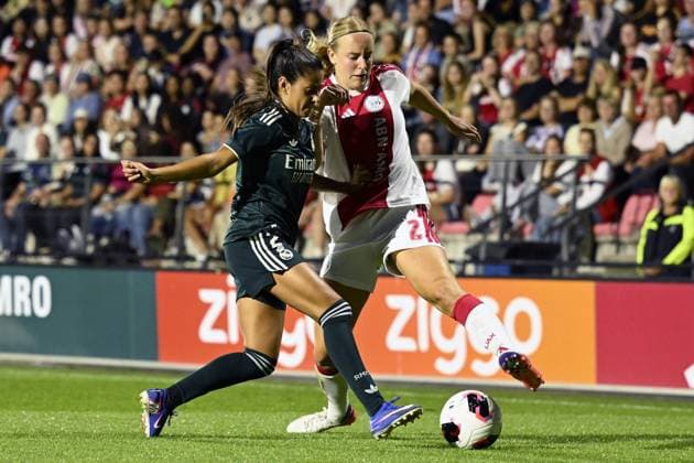 AMSTERDAM - (lr) during the Women s Champions League match, third qualifying round, between Ajax and Real Madrid at De Toekomst on 26 August 2026 in Amsterdam, the Netherlands. ANP UEFA Champions League vrouwen 2026 27 xVIxANPxSportx xGerritxvanxKeulenxIVx 566325902 originalFilename: 566325902.jpg