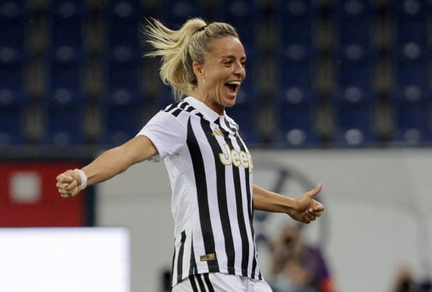 SOCCER - WCL, St.Poelten vs Juventus SANKT POELTEN,AUSTRIA,26.AUG.26 - SOCCER - UEFA Women s Champions League, qualification, SKN Sankt Poelten vs Juventus Turin. Image shows the rejoicing of Martina Rosucci (Juventus).  GEPAxpictures xWalterxLuger