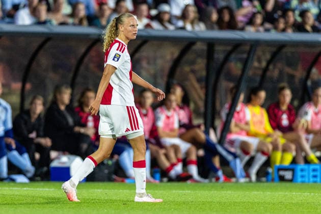 UEFA Women s Champions League: Ajax Vrouwen v Real Madrid Women AMSTERDAM, NETHERLANDS - AUGUST 26: Xanne Kip of Ajax during the UEFA Women s Champions League match between Ajax Vrouwen and Real Madrid Women at Sportpark De Toekomst on August 26, 2026 in Amsterdam, Netherlands. Amsterdam Sportpark De Toekomst Netherlands Content not available for redistribution in The Netherlands directly or indirectly through any third parties. Copyright: xMarcelxvanxPlateringenx