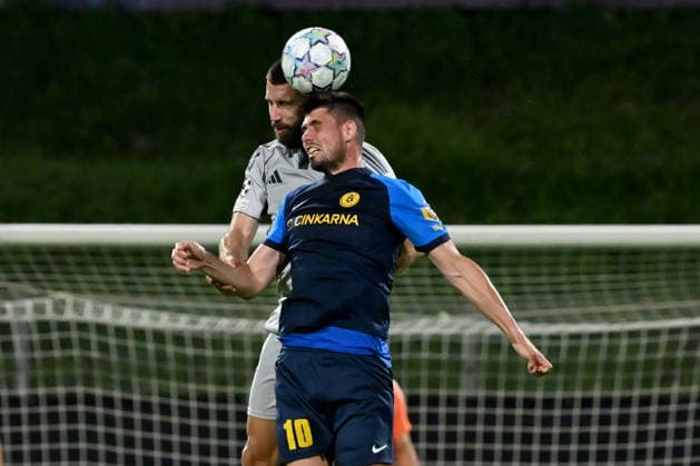CELJE; SLOVENIA , AUGUST 26: Svit Seslar of Celje in action during the UEFA Champions League Play-offs 2nd leg match between Celje (Slovenia) and Slovan Bratislava (Slovakia) at Stadion Celje, Celje on August 26, 2026 in Celje, Slovenia. (Photo by Igor Kupljenik Sports Press Photo). Copyright: xIgorxKupljenikx xSPPx Sportspressphoto_SPR216416