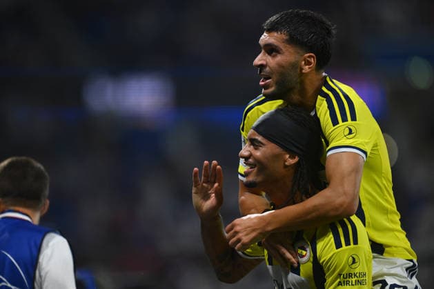 Olympique Lyon v Fenerbahce - UEFA Champions League LYON, FRANCE - AUGUST 26: Archie Brown (3) of Fenerbahce celebrates after a goal during the UEFA Champions League play-off second-leg match between Olympique Lyon and Fenerbahce at Groupama Stadium in Lyon, France on August 26, 2026. Arif Hudaverdi Yaman Anadolu Lyon France. Editorial use only. Please get in touch for any other usage.  Copyright: x2026xAnadoluxArifxHudaverdixYamanx