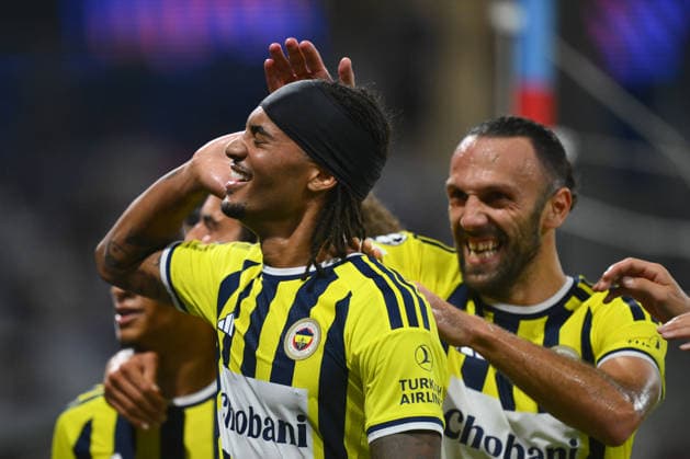 Olympique Lyon v Fenerbahce - UEFA Champions League LYON, FRANCE - AUGUST 26: Archie Brown (3) of Fenerbahce celebrates after a goal during the UEFA Champions League play-off second-leg match between Olympique Lyon and Fenerbahce at Groupama Stadium in Lyon, France on August 26, 2026. Arif Hudaverdi Yaman Anadolu Lyon France. Editorial use only. Please get in touch for any other usage.  Copyright: x2026xAnadoluxArifxHudaverdixYamanx