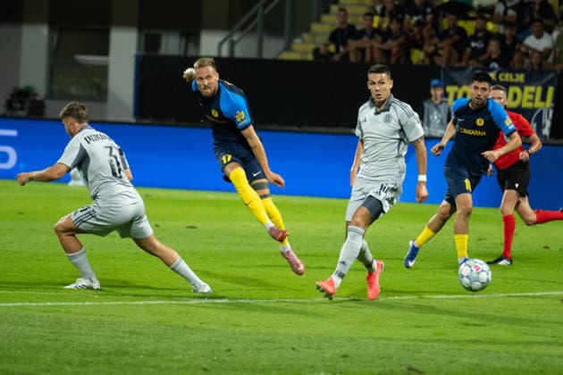 NK Celje vs. SK Slovan Bratislava in the UEFA Champions League play-off round. Andrej Kotnik in action during NK Celje vs. SK Slovan Bratislava in the UEFA Champions League play-off round. celje Slovenia  Copyright: xNikxErikxNeubauerx DSC_5409