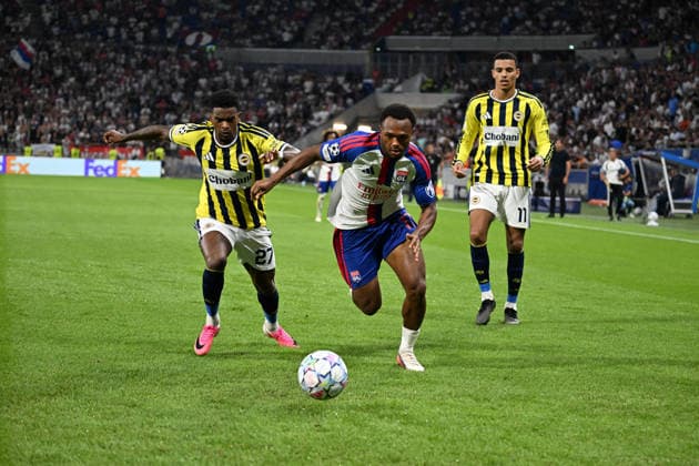 Football : Olympique Lyonnais v Fenerbahce SK - UEFA Champions League, Play-offs - 26 08 2026 Lois OPENDA of Lyon during the UEFA Champions League, Play-offs, second leg football match between Olympique Lyonnais and Fenerbahce SK at Groupama Stadium Decines Charpieu Lyon France on August 26 2026 LYONFrance  Copyright: xMouradxAllilix