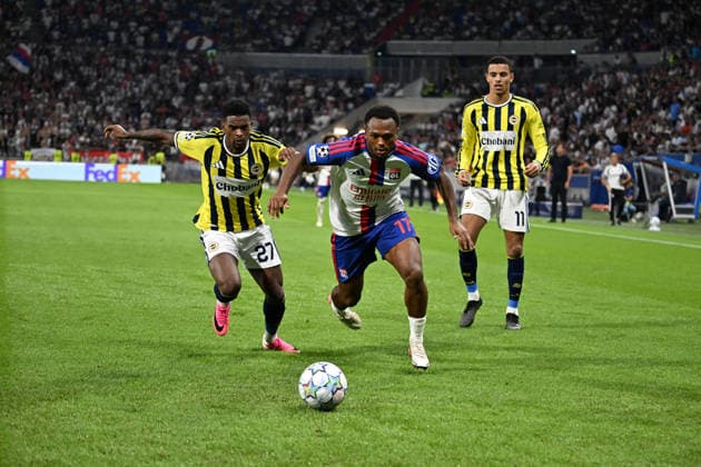 Football : Olympique Lyonnais v Fenerbahce SK - UEFA Champions League, Play-offs - 26 08 2026 Lois OPENDA of Lyon during the UEFA Champions League, Play-offs, second leg football match between Olympique Lyonnais and Fenerbahce SK at Groupama Stadium Decines Charpieu Lyon France on August 26 2026 LYONFrance  Copyright: xMouradxAllilix