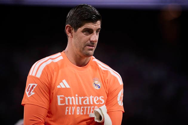 REAL MADRID CF v REAL SOCIEDAD. LA LIGA 2026 2027. ROUND 1. Real Madrid CF™s Thibaut Courtois during La Liga match. August 26 ,2026. (ALTERPHOTOS Ropero) MadridSpain  Copyright: xRoperox