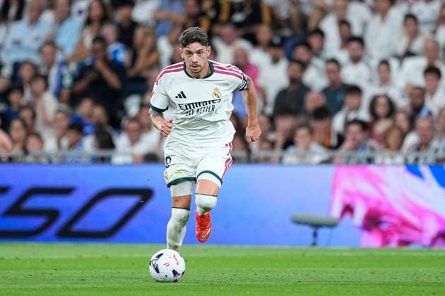 August 26, 2026, Madrid, Madrid, Spain: Federico Valverde of Real Madrid CF in action during the Spanish League, LaLiga EA Sports, football match played between Real Madrid and Real Sociedad at Bernabeu stadium on August 26, 2026, in Madrid, Spain. Madrid Spain - ZUMAa181 20260826_zaa_a181_136 Copyright: xOscarxJ.xBarrosox