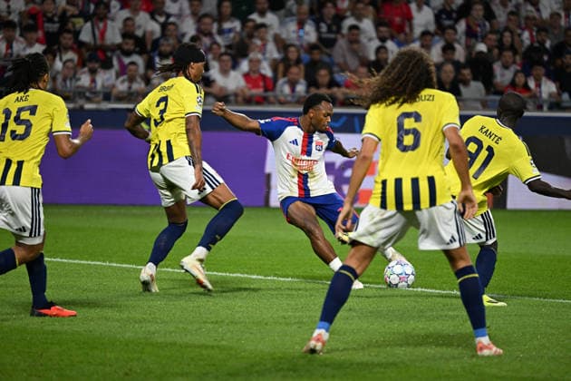 Football : Olympique Lyonnais v Fenerbahce SK - UEFA Champions League, Play-offs - 26 08 2026 Lois OPENDA of Lyon during the UEFA Champions League, Play-offs, second leg football match between Olympique Lyonnais and Fenerbahce SK at Groupama Stadium Decines Charpieu Lyon France on August 26 2026 LYONFrance  Copyright: xMouradxAllilix