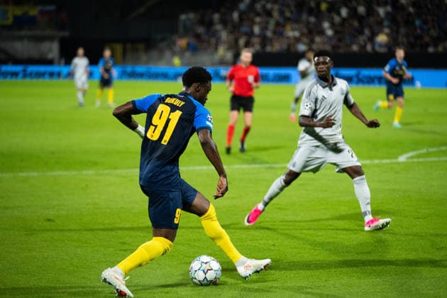 NK Celje vs. SK Slovan Bratislava in the UEFA Champions League play-off round. Yaya Dukuly in action during NK Celje vs. SK Slovan Bratislava in the UEFA Champions League play-off round. celje Slovenia  Copyright: xNikxErikxNeubauerx DSC_5471