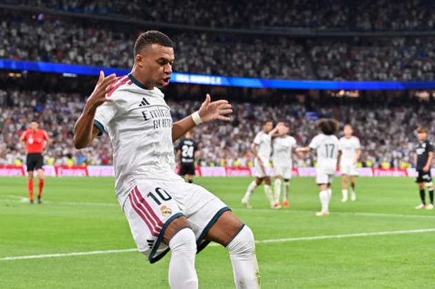 August 26, 2026, Madrid, Madrid, Spain: 10 KYLIAN MBAPPE of Real Madrid CF celebrates a goal during the match on the second matchday of the 2026 27 National League First Division Championship between REAL MADRID C.F. and REAL SOCIEDAD, played at the Bernabo u Stadium on August 26, 2026, in Madrid, Spain. REAL MADRID C.F. Vs. REAL SOCIEDAD - 2026 27 National League First Division Championship (08 26 26)  - ZUMAc312 20260826_zsp_c312_141 Copyright: xOscarxManuelxSanchezx