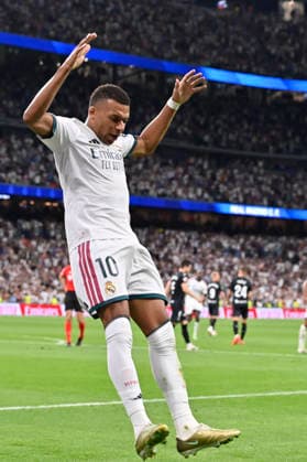 August 26, 2026, Madrid, Madrid, Spain: 10 KYLIAN MBAPPE of Real Madrid CF celebrates a goal during the match on the second matchday of the 2026 27 National League First Division Championship between REAL MADRID C.F. and REAL SOCIEDAD, played at the Bernabo u Stadium on August 26, 2026, in Madrid, Spain. REAL MADRID C.F. Vs. REAL SOCIEDAD - 2026 27 National League First Division Championship (08 26 26)  - ZUMAc312 20260826_zsp_c312_146 Copyright: xOscarxManuelxSanchezx
