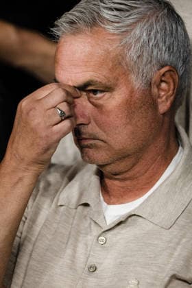MADRID, SPAIN - AUGUST 26: Head Coach of Real Madrid, Jose Mourinho gestures during the LaLiga EA Sports football match between Real Madrid and Real Sociedad at Estadio Santiago Bernabeu on August 26, 2026 in Madrid, Spain. (Photo by Ricardo Nogueira Sports Press Photo) Copyright: xRicardoxNogueira SportsxPressxPhotox Sportspressphoto_SPR216469
