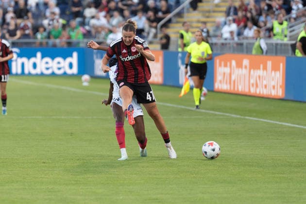 August 26, 2026, xhfmx, Soccer, UEFA Women s Champions League Qualifying Round 3, Eintracht Frankfurt Women vs. Paris Saint-Germain Women, Larissa Mühlhaus (Eintracht Frankfurt), 47 Frankfurt