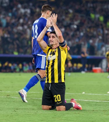 AEK Athens v PFC Levski Sofia UEFA Champions League Petros Mantalos of AEK Athens during the UEFA Champions League Play-Off Second Leg match at AEK Arena, Athens 26 08 2026 UK Newspapers OUT Copyright: xYannisxHalasx FIL-23829-0071